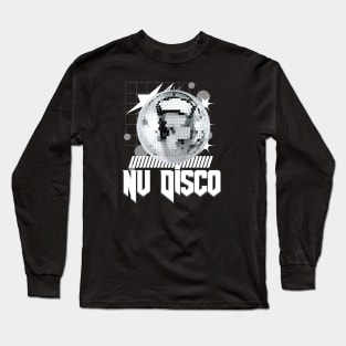 NU DISCO - ball (white) Long Sleeve T-Shirt